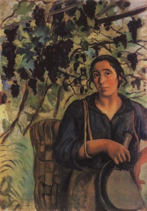 Italian peasant in the vineyard, Zinaida Serebryakova