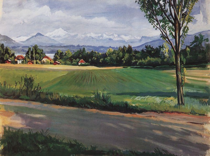 Swiss landscape near Geneva, Zinaida Serebryakova