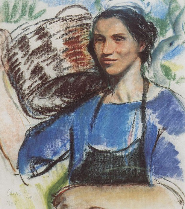 Cassis. The peasant woman with a basket, Zinaida Serebryakova