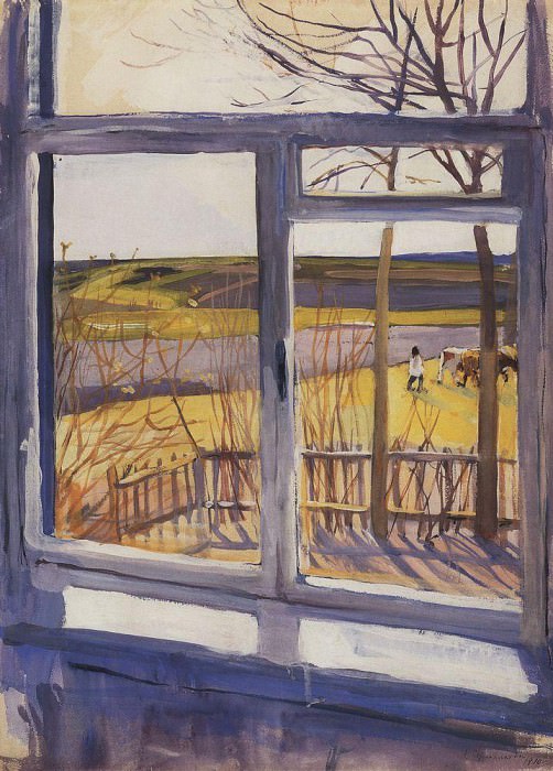 The view from the window, Neskuchnoye, Zinaida Serebryakova