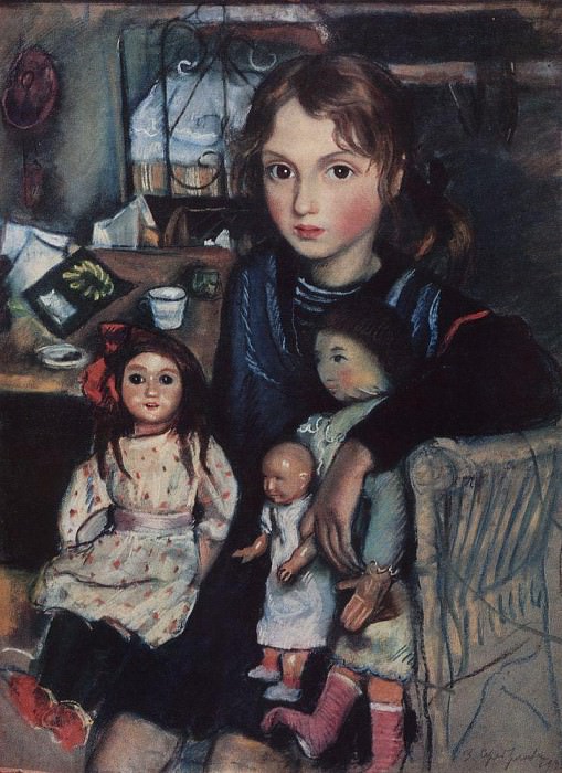 Katya with the dolls, Zinaida Serebryakova