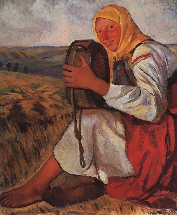 Крестьянка с квасником, Зинаида Евгеньевна Серебрякова