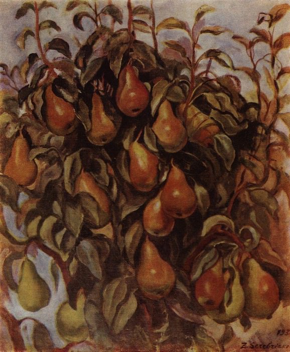 Pears on the branches, Zinaida Serebryakova