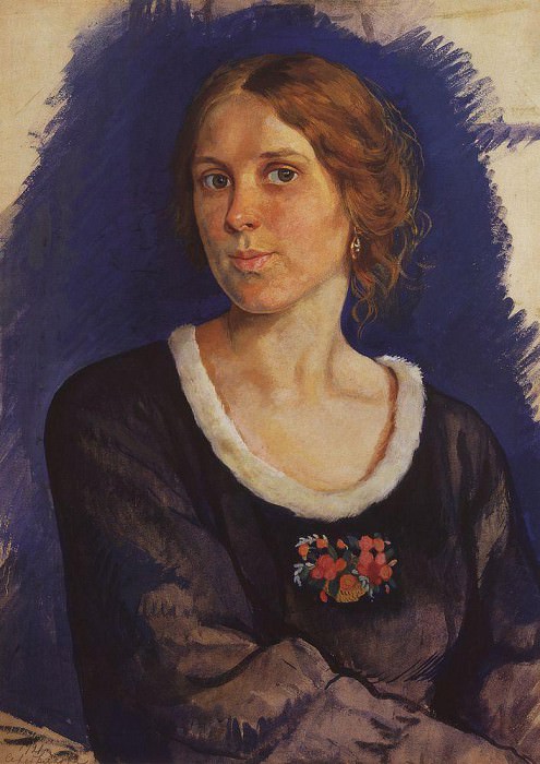 Portrait of A. I. Kunina, Zinaida Serebryakova