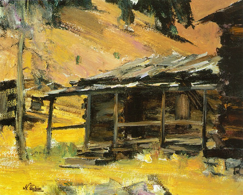 Hut with a veranda , Nikolay Feshin
