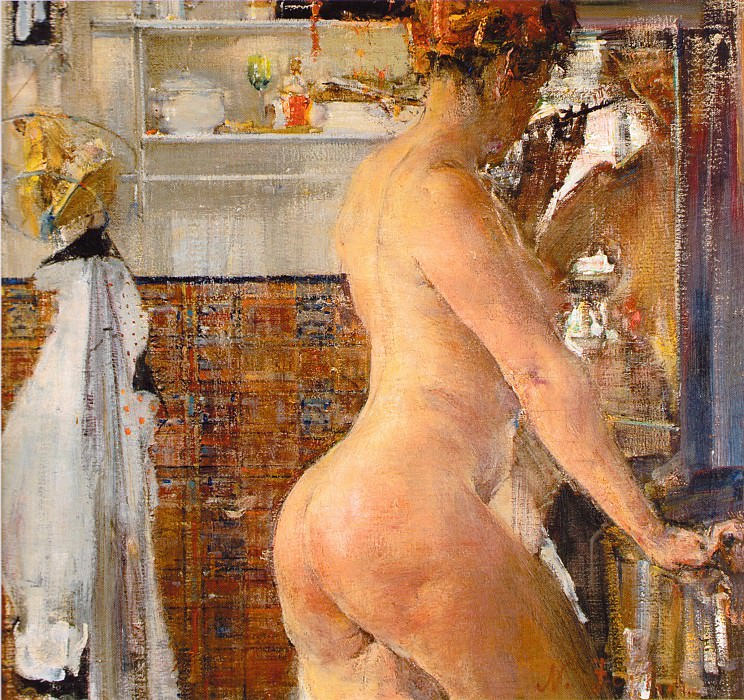 Nude in the bathroom , Nikolay Feshin