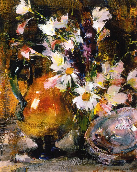 Still life with flowers , Nikolay Feshin