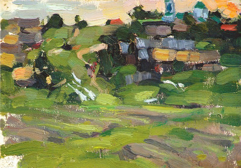 Rural landscape. Study , Nikolay Feshin