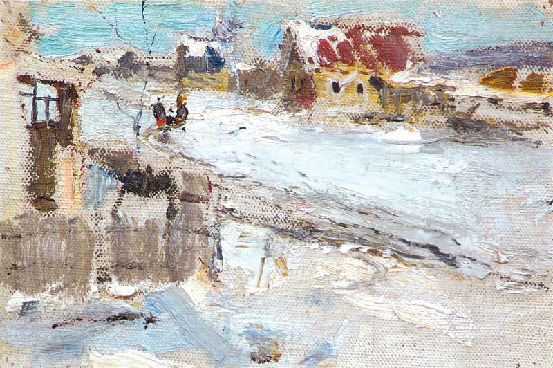 Winter landscape. Study , Nikolay Feshin