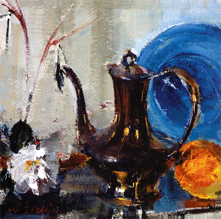 Still Life with a Teapot , Nikolay Feshin