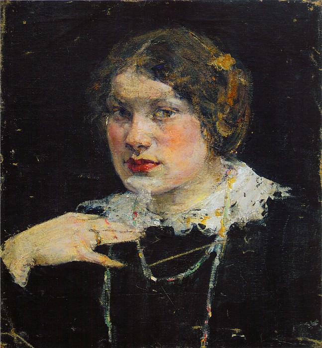 Portrait of a girl , Nikolay Feshin