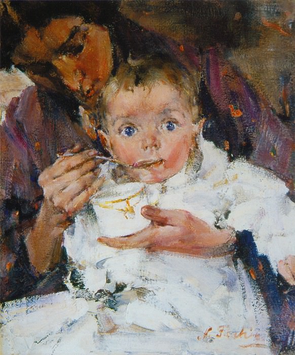 Mother and child , Nikolay Feshin