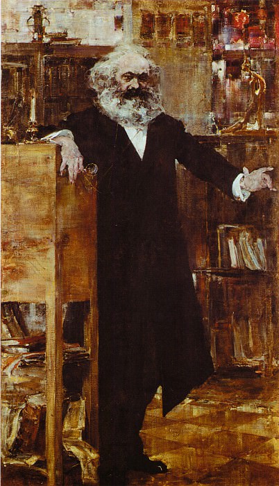 Portrait of Karl Marx , Nikolay Feshin
