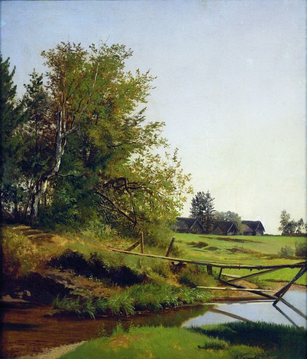 Landscape with river, Lev Kamenev