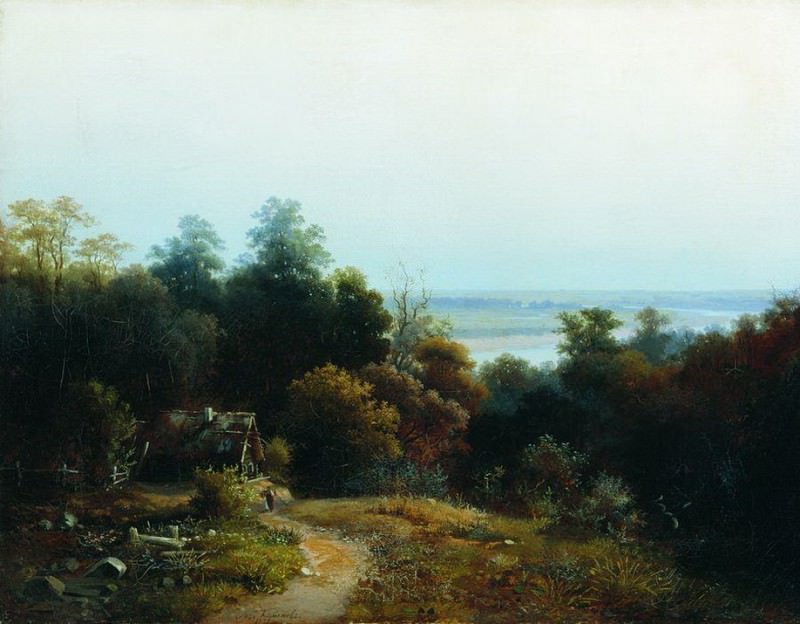 Landscape with hut, Lev Kamenev