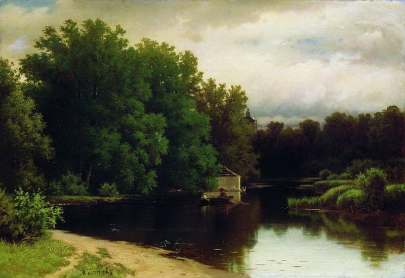 River landscape, Lev Kamenev