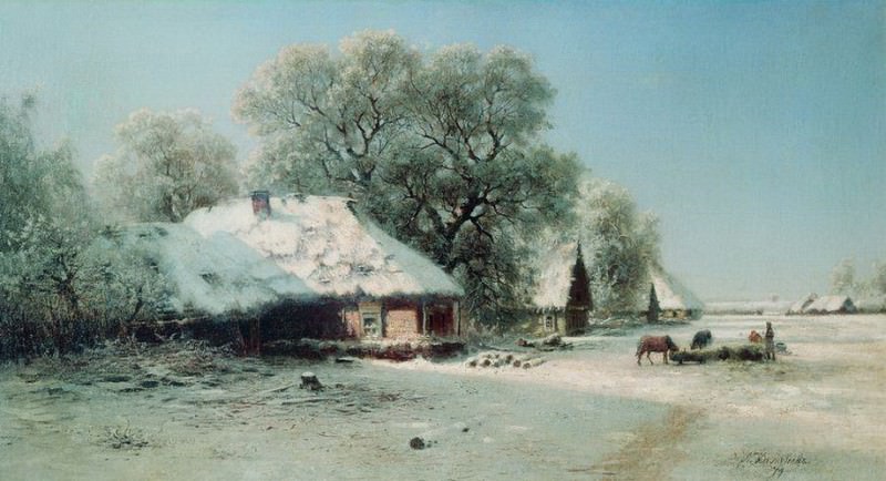 Winter landscape, Lev Kamenev