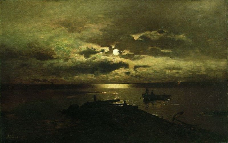 Night over the sea, Lev Kamenev