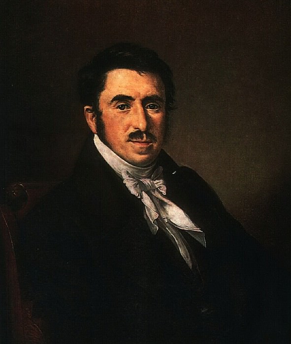 Portrait of an unknown person with a mustache, Vasily Tropinin