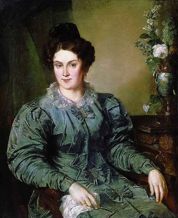 Portrait of E.V. Meshkova, nee Bilibina, Vasily Tropinin