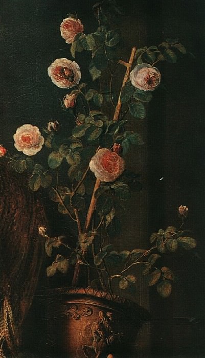Girl with a pot of roses. Fragment, Vasily Tropinin