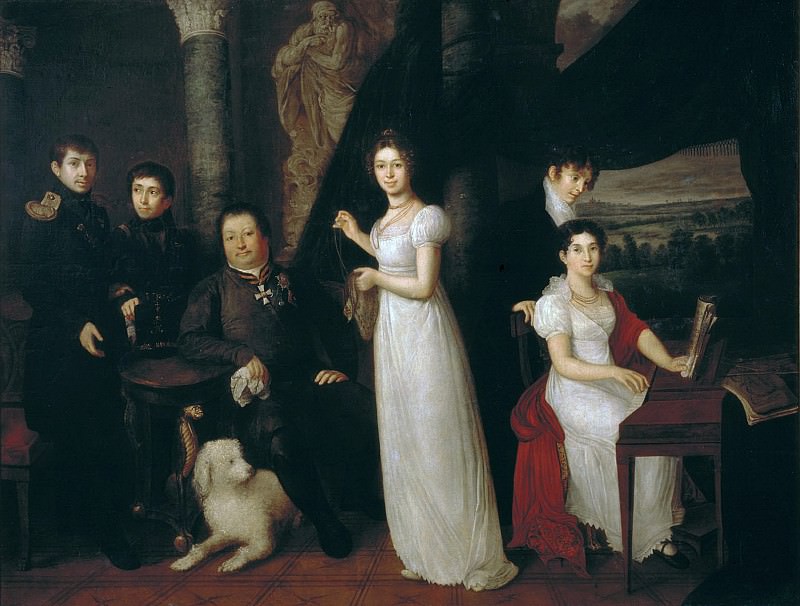 Morkov family portrait, Vasily Tropinin