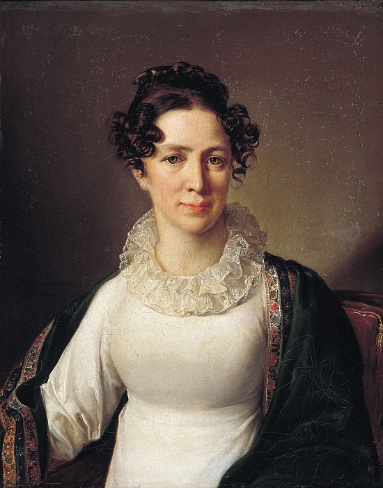 Portrait of Anna Andreevna Tropinina, artist’s sister, Vasily Tropinin