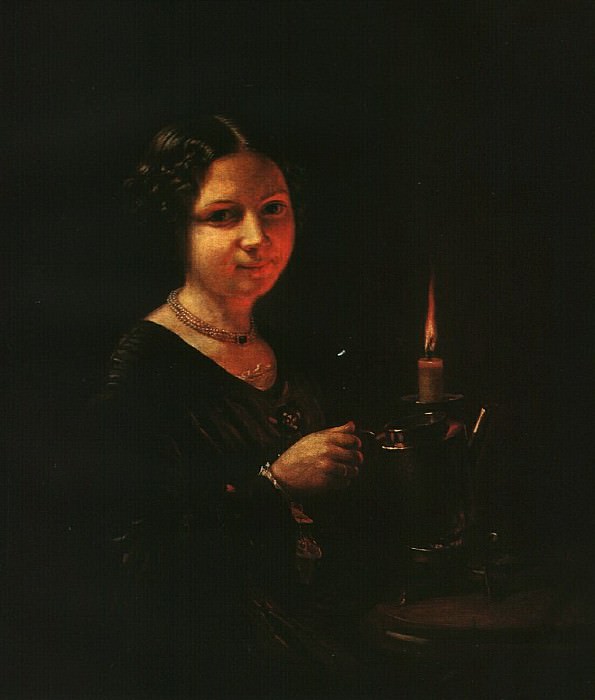 Girl with a candle, Vasily Tropinin