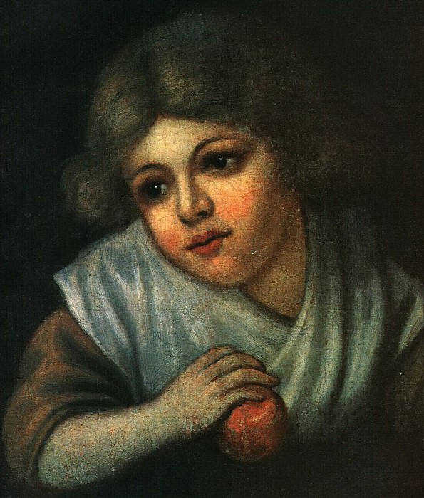 Girl with an apple, Vasily Tropinin