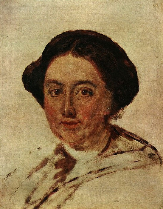 Portrait of E. P. Rostopchina. Etude, Vasily Tropinin