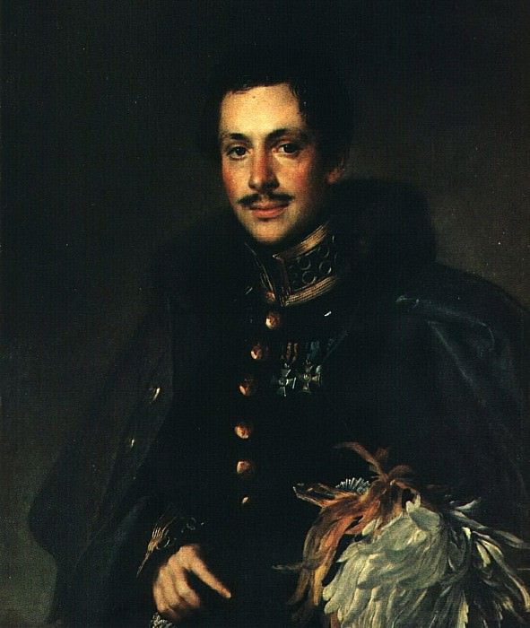 Portrait of a hussar Mosolov, Vasily Tropinin
