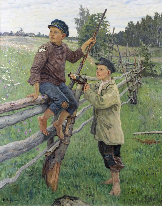 Country boys, Nikolai Petrovich Bogdanov-Belsky