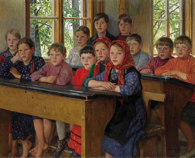 The schoolroom, Nikolai Petrovich Bogdanov-Belsky