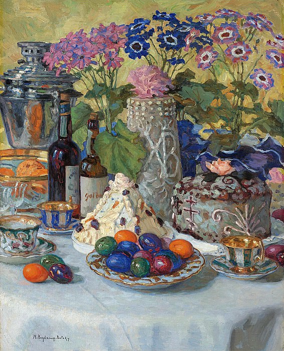 Easter table, Nikolai Petrovich Bogdanov-Belsky
