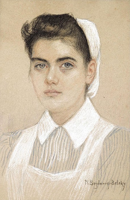 Portrait of a nurse, Nikolai Petrovich Bogdanov-Belsky