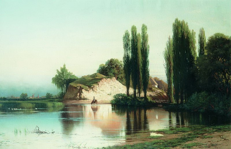 Пейзаж с рекой в Малороссии, Владимир Орловский