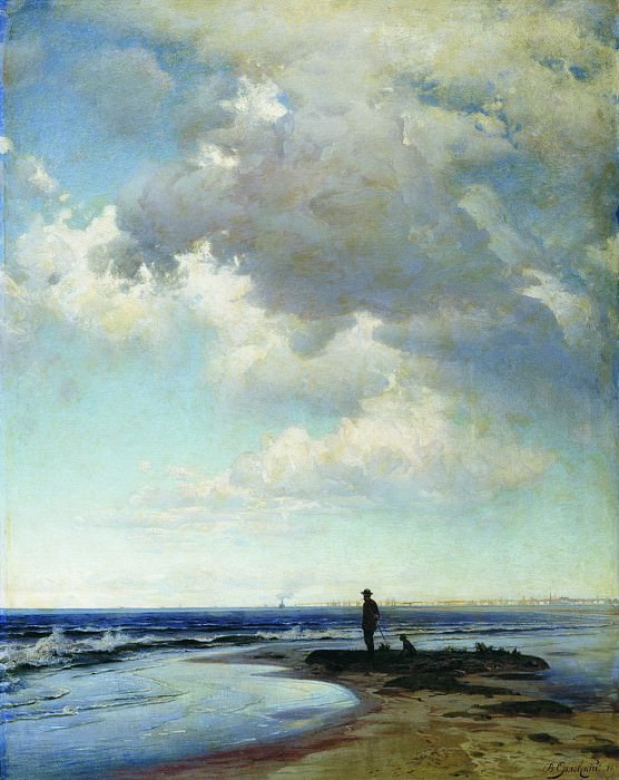 On the seashore, Vladimir Orlovsky