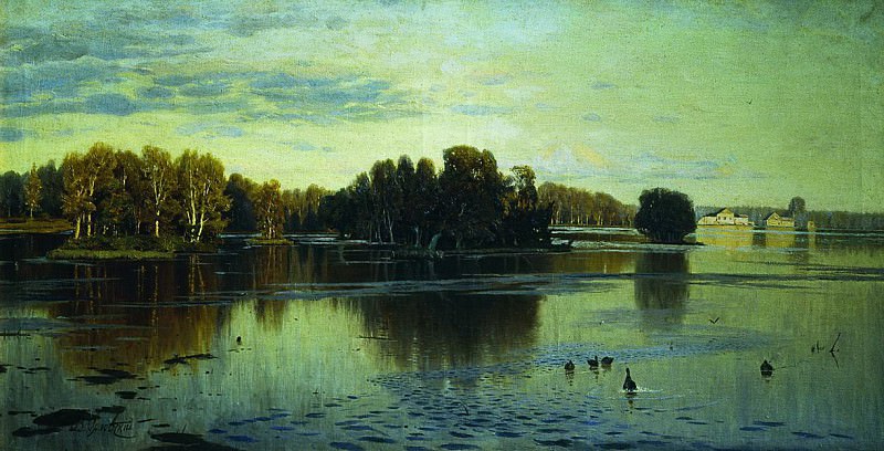 Pond. Summer evening, Vladimir Orlovsky