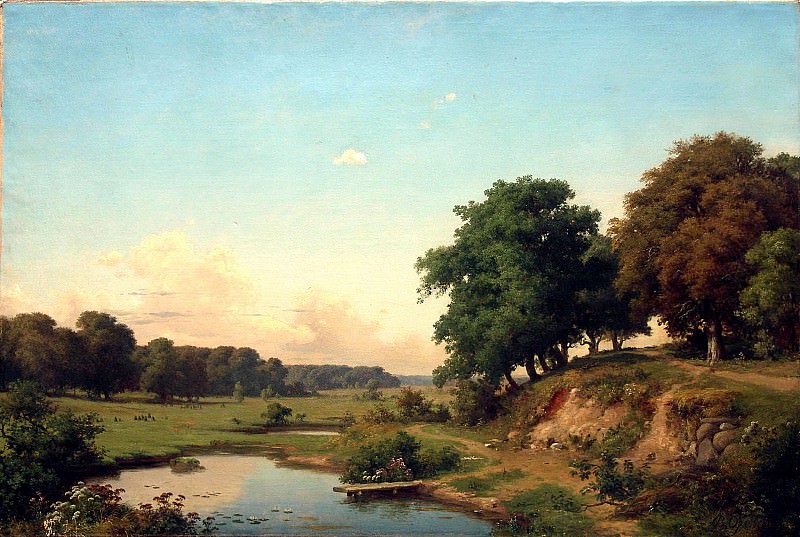 Landscape with pond, Vladimir Orlovsky