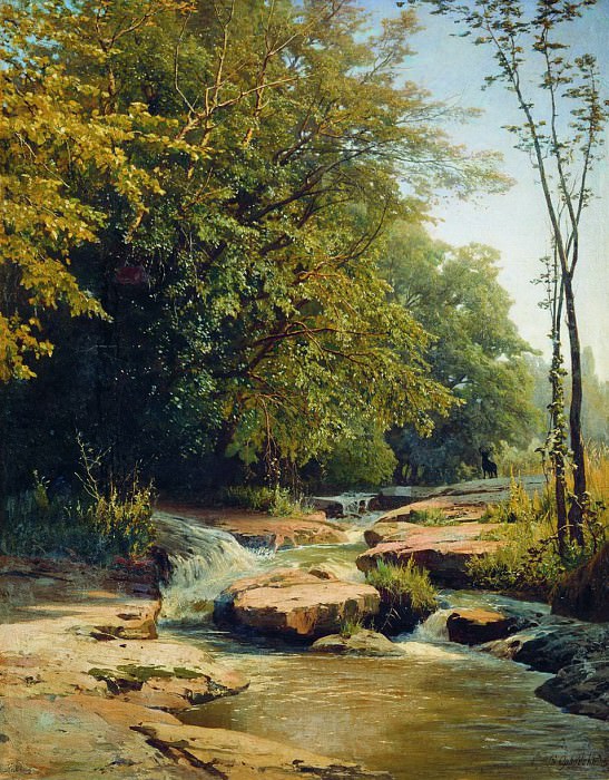 Landscape with mountain stream, Vladimir Orlovsky