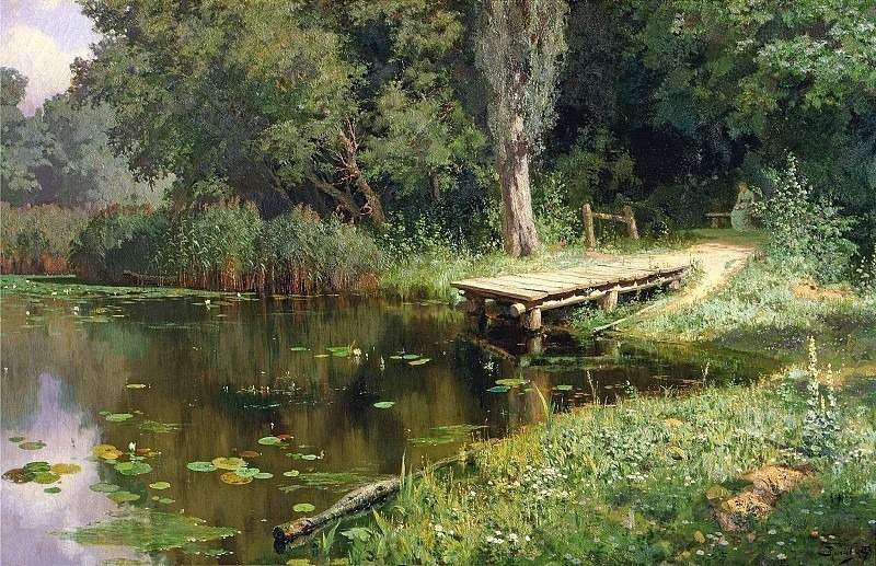 overgrown pond