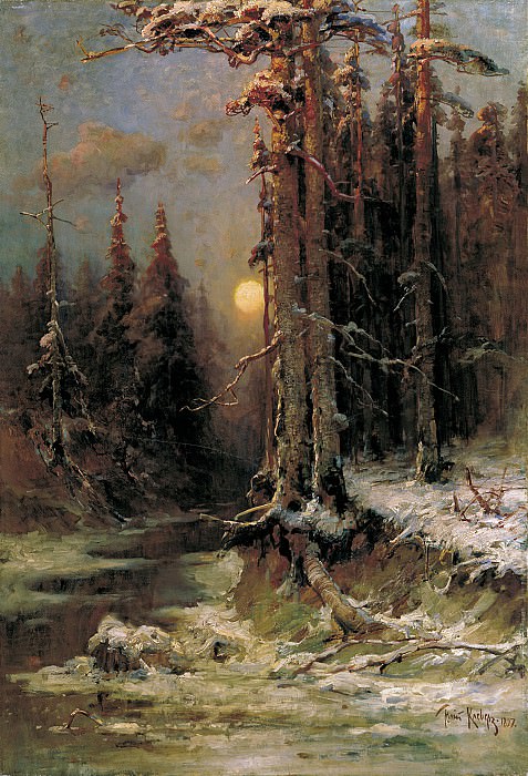 Закат солнца зимой, Юлий Клевер