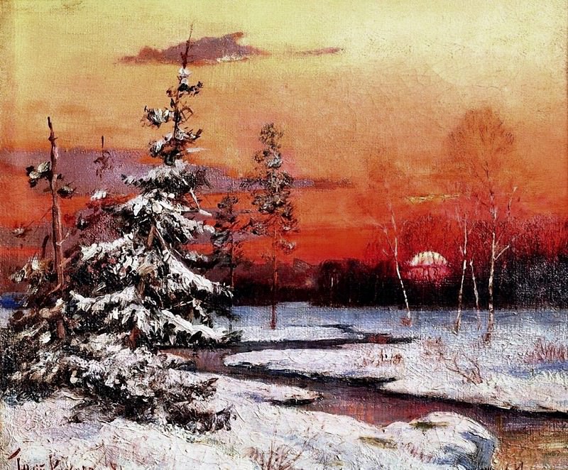 Зимний пейзаж, Юлий Клевер