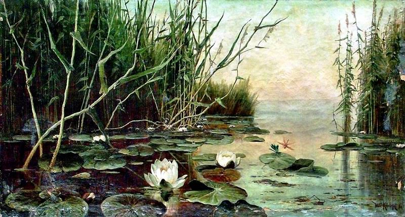 Lake with water lilies, Yuly Klever