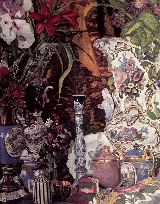 Flowers and porcelain, Alexander Golovin