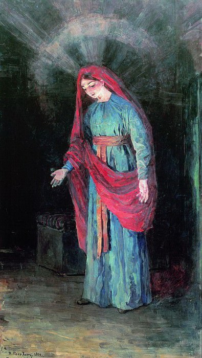 Annunciation. The doors of the royal gates. Mother of God, Alexander Golovin