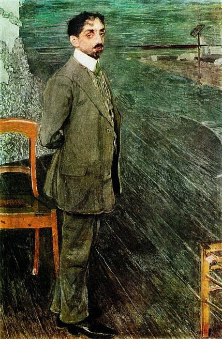 Portrait of poet and composer Mikhail Aleksandrovich Kuzmin, Alexander Golovin