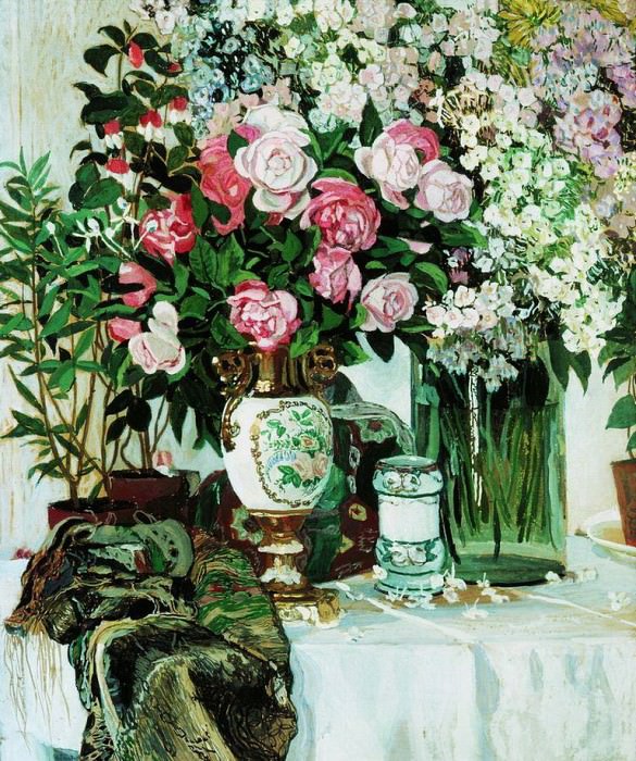 Roses and porcelain, Alexander Golovin