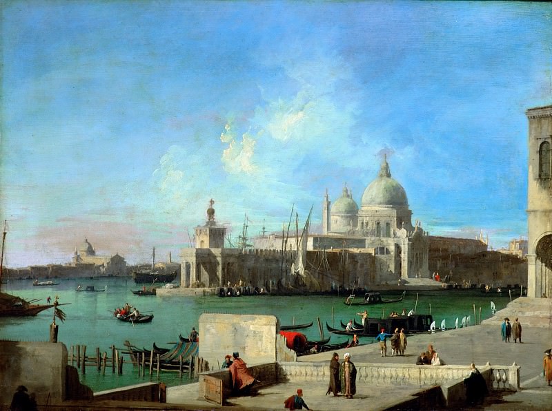 Canaletto -- View of Santa Maria della Salute from the Entry of the Grand Canal, Part 4 Louvre