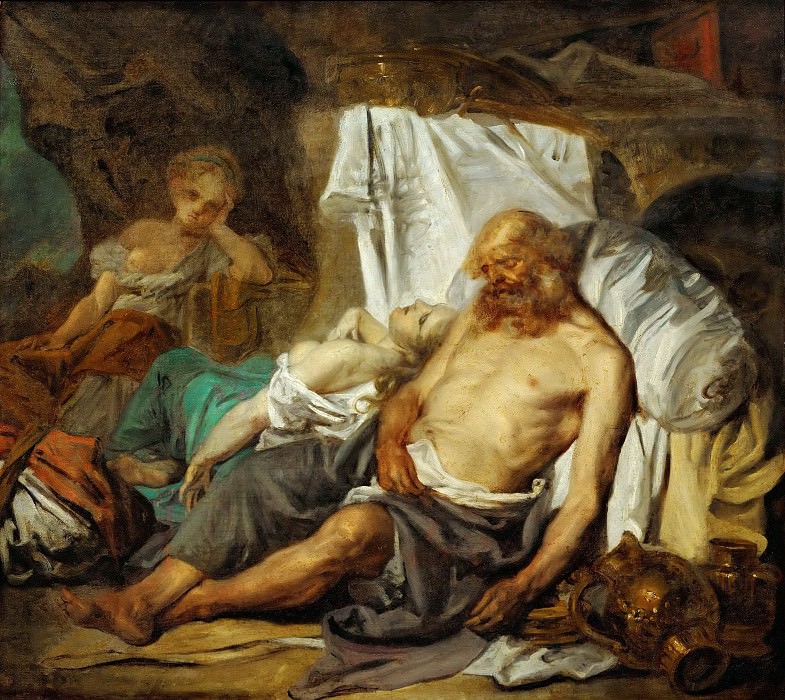 Jean-Baptiste Greuze -- Lot and His Daughters, Part 4 Louvre